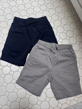 Crewcuts Boys' Navy and Gray Drawstring Cotton Shorts